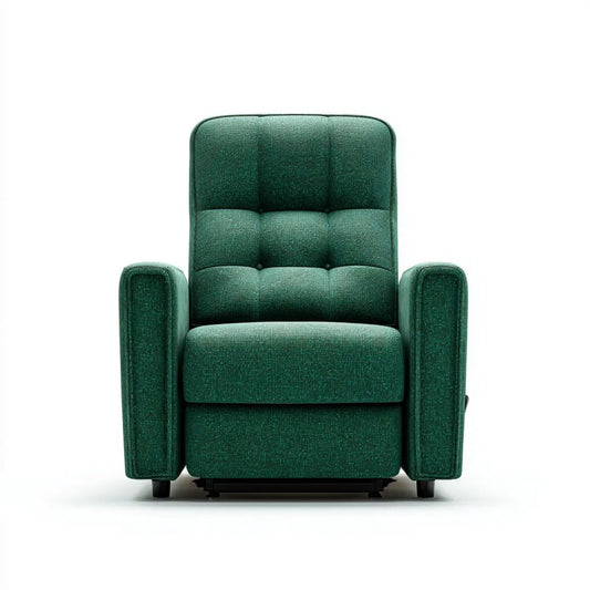 Zielony fotel rozkładany z tkaniny, 90 x 95 x 102 cm